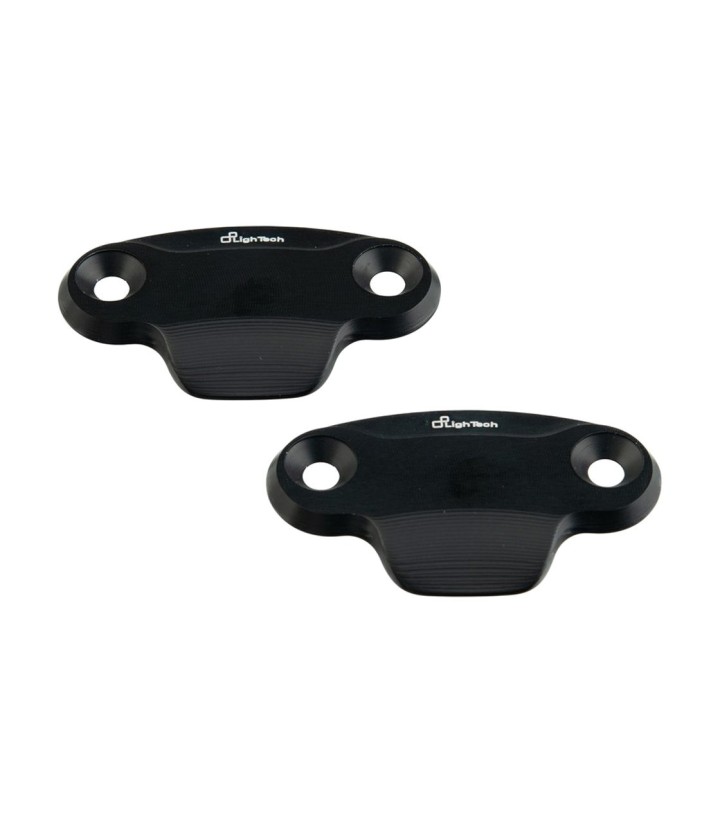 LighTech Mirror Block-Off Plates in Black for Kawasaki ZX 10 R (16-24)