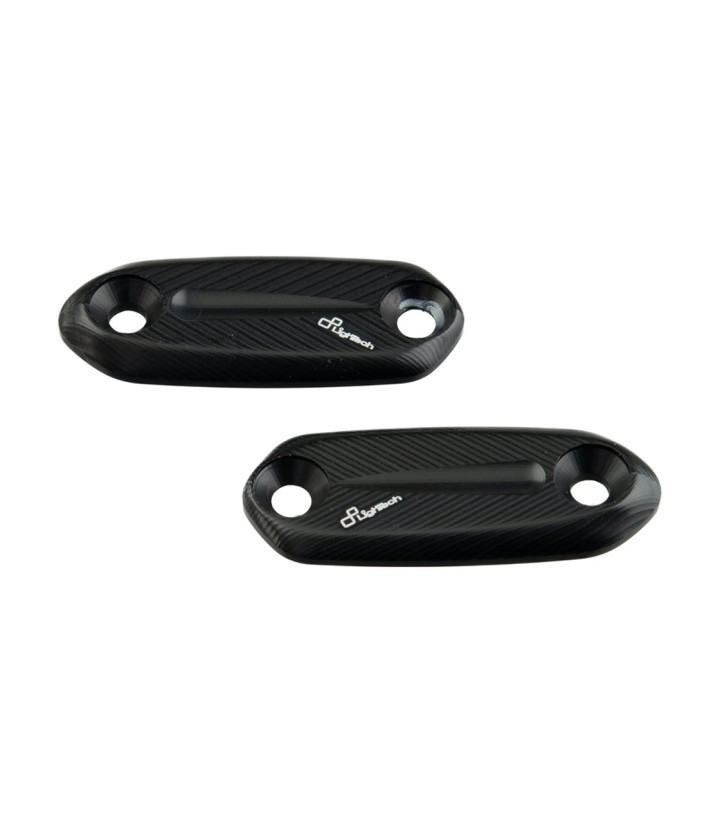 Tampas de espelho retrovisor LighTech em preto para Kawasaki Ninja 500 (24), ZX 4 RR (24), ZX 6 R (19-24)