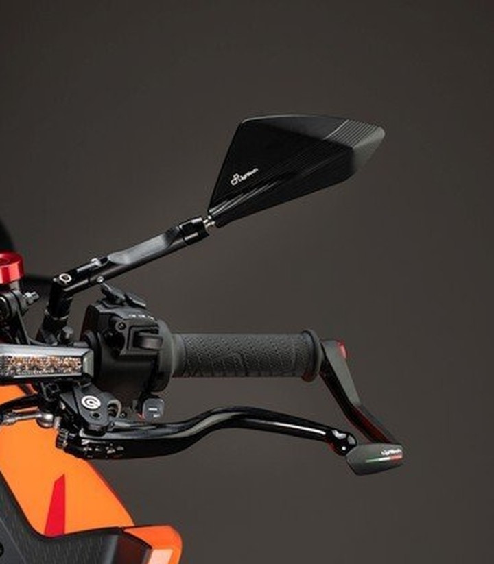 Jeu de rétroviseurs LighTech noir filetage M10 x 1,25 (2 à droite et 1 à gauche) pour plusieurs modèles Ducati, Honda et KTM