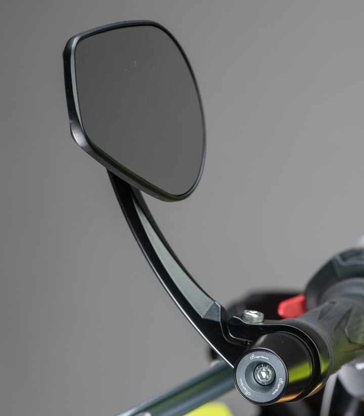 Set di specchietti LighTech per estremità manubrio in nero per diversi modelli BMW, KTM e Yamaha