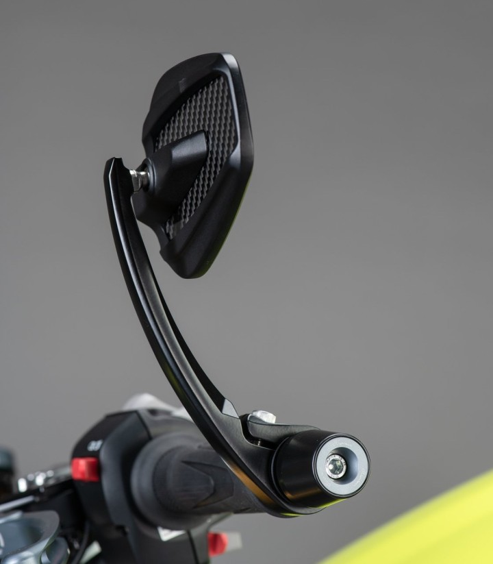 Set di specchietti LighTech per estremità manubrio in nero per diversi modelli BMW, KTM e Yamaha