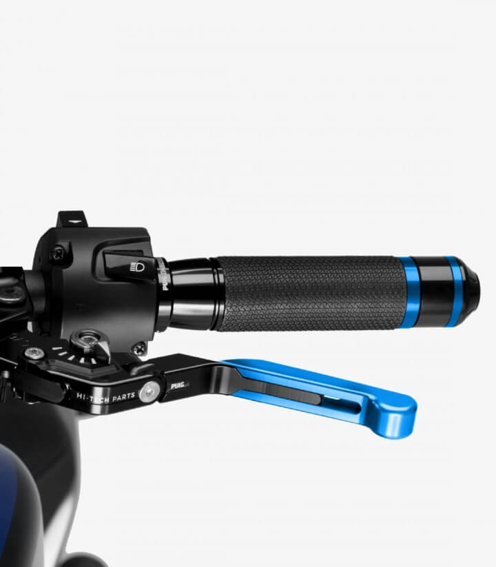 Puig Blue Brake and Clutch levers model Extendable-foldable 3.0