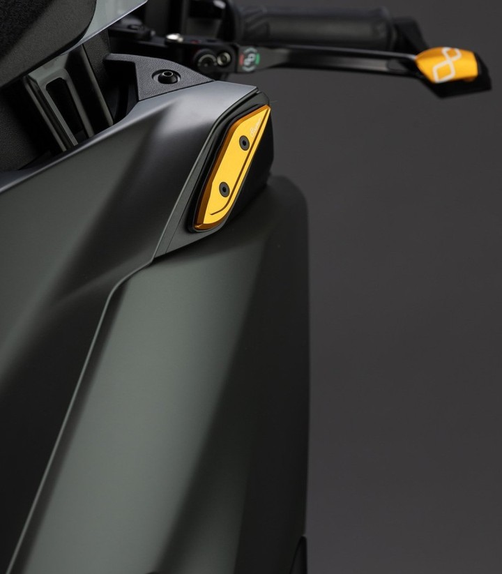 Tampas de espelho retrovisor LighTech em dourado para Yamaha TMAX 530 (12-20), TMAX 560 (12-20)