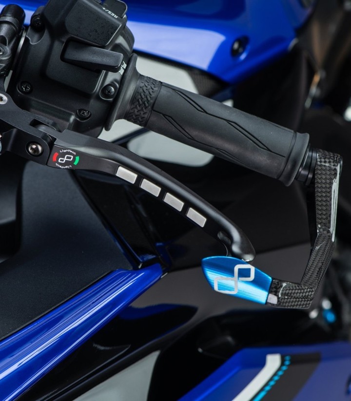 Protetor de manete de embraiagem LighTech de 132 mm em azul cobalto
