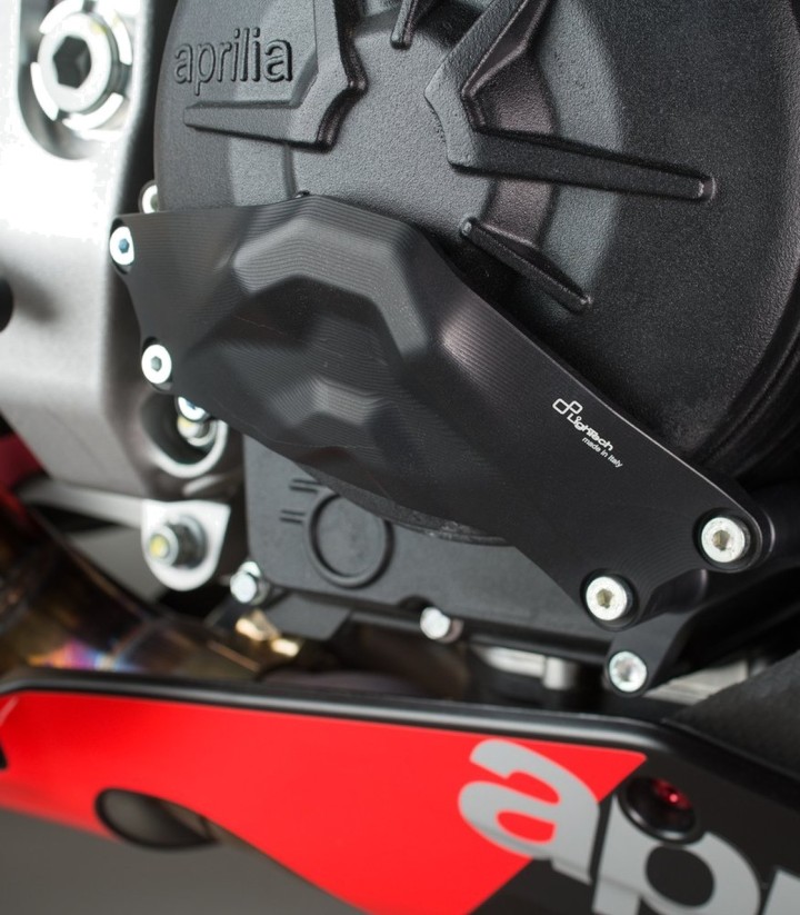 LighTech Kupplungsdeckelschutz rechts in Schwarz für Aprilia RSV 4 (1000 09-20, 1100 20-25), Tuono V4 (1000 11-20, 1100 23-25)