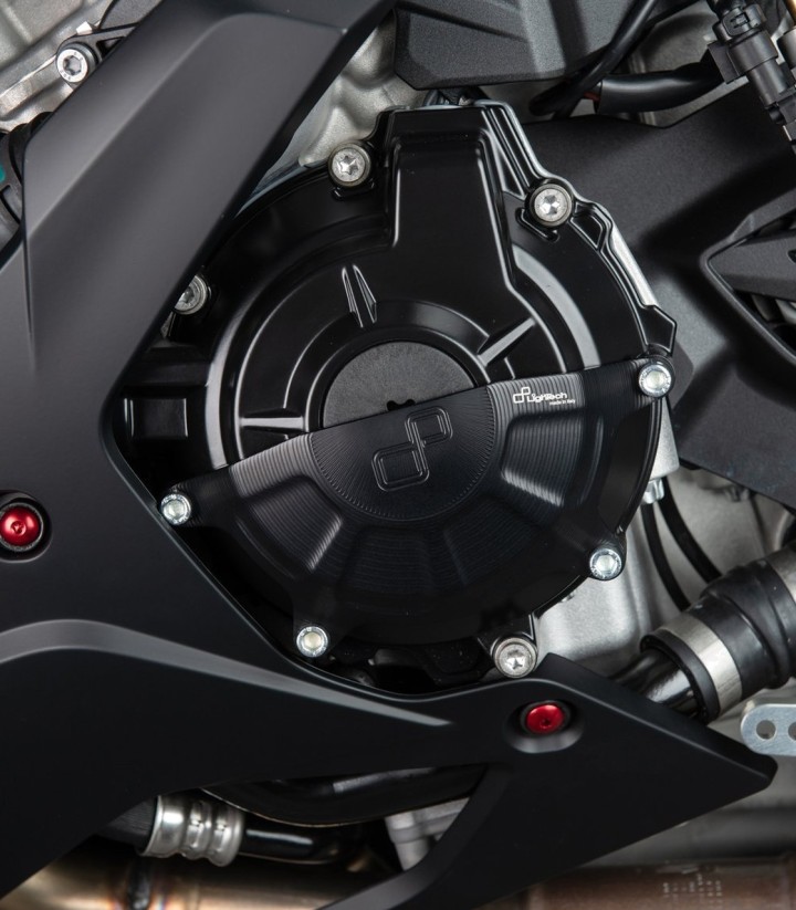 Protetor da tampa do alternador LighTech esquerdo em preto para BMW S 1000 R (24-25), S 1000 RR (24-25)