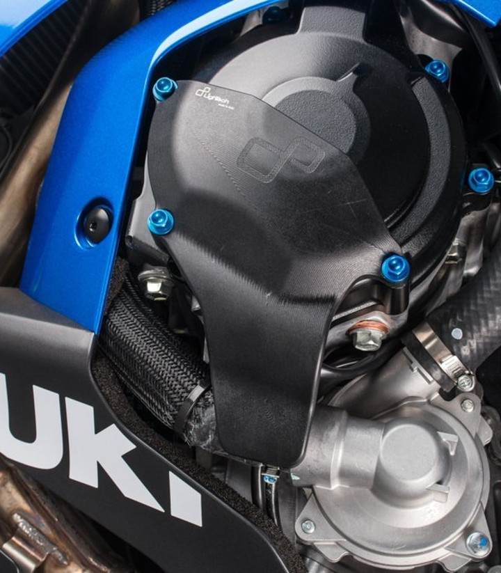 Beschermer voor het linker alternatordeksel LighTech in zwart voor Suzuki GSX-R 1000 (17-22)