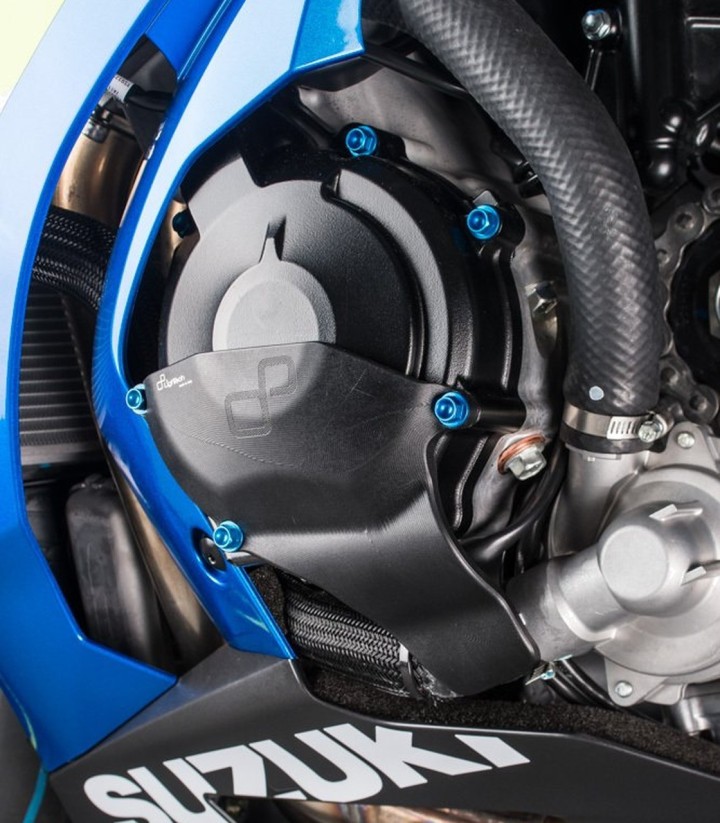 Protezione coperchio alternatore LighTech lato sinistro nera per Suzuki GSX-R 1000 (17-22)