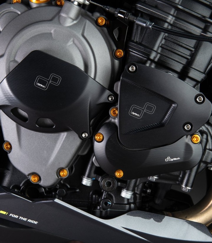 Protezione coperchio frizione LighTech lato sinistro nera per Triumph Speed Triple 1200 (21-25)