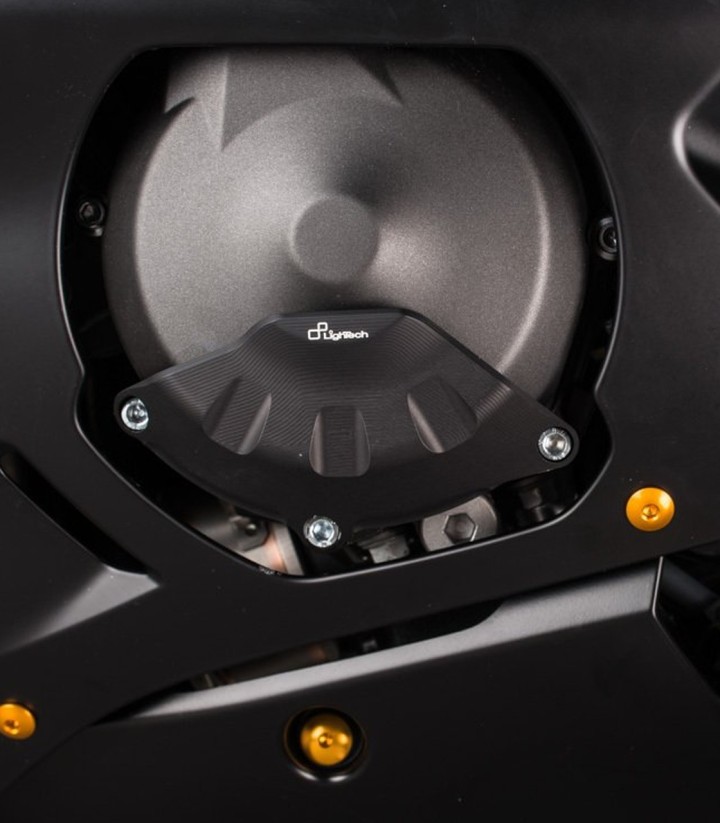 Protetor da tampa do alternador LighTech esquerdo em preto para Yamaha YZF R6 (06-22)