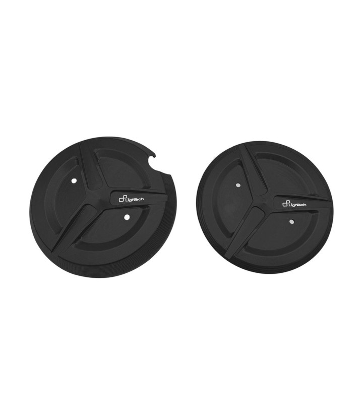 Kit de Protectores de Cárter LighTech en Negro para Yamaha TMAX 530 (17-24), TMAX 560 (20-26)