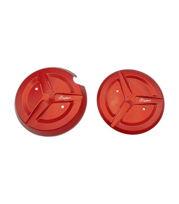 Set carterbeschermers LighTech in rood voor Yamaha TMAX 530 (17-24), TMAX 560 (20-26)