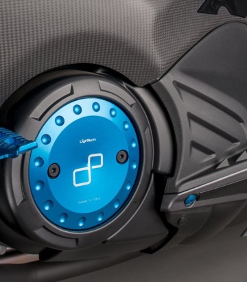 LighTech Motorgehäuseschutz-Set in Kobaltblau für Yamaha TMAX 500 (06-16), TMAX 530 (12-16)