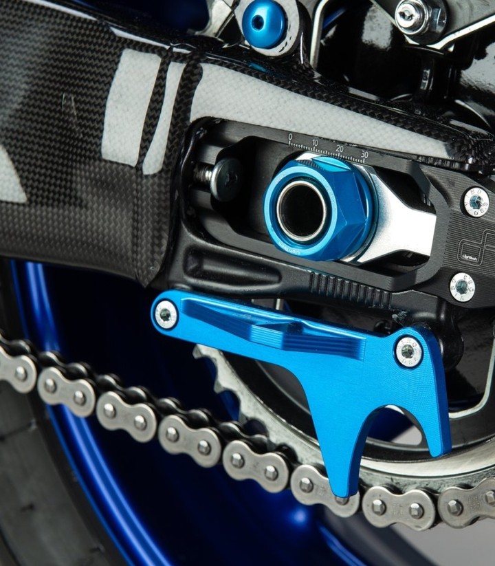 LighTech-diabolo's voor paddockstand, kobaltblauw voor Yamaha MT 10 (16-22), R7 (22-25), YZF R1 (15-25), YZF R6 (17-25)