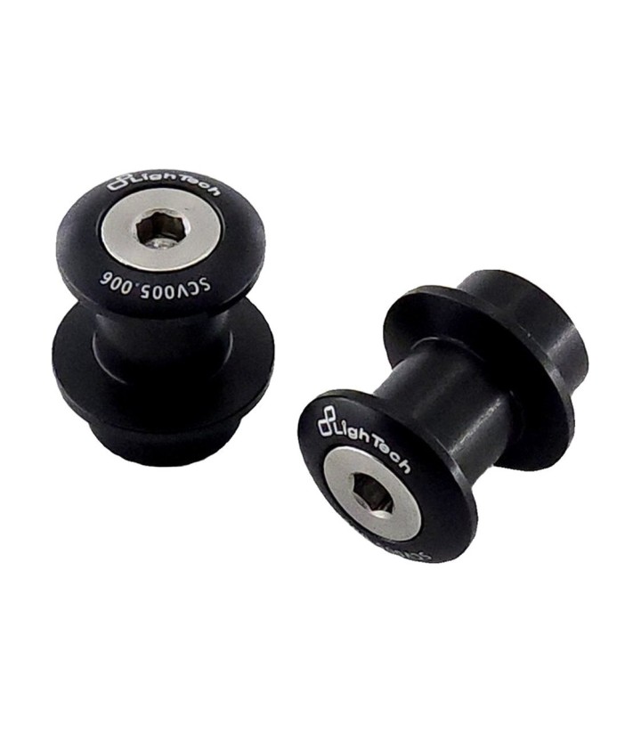 Diábolos para cavalete M10x1.25 LighTech em preto para CFMOTO SR 450 (23), Kawasaki ER 6 (12-20), ZX 6 R (22-25)
