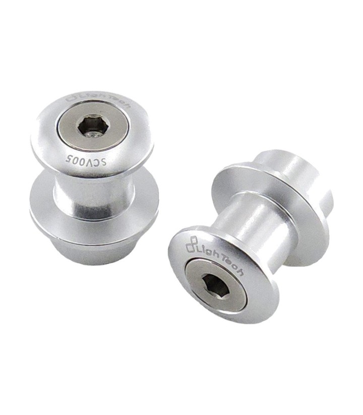 LighTech Prismabuchsen für Montageständer M10x1.25 in Silber für CFMOTO SR 450 (23), Kawasaki ER 6 (12-20), ZX 6 R (22-25)