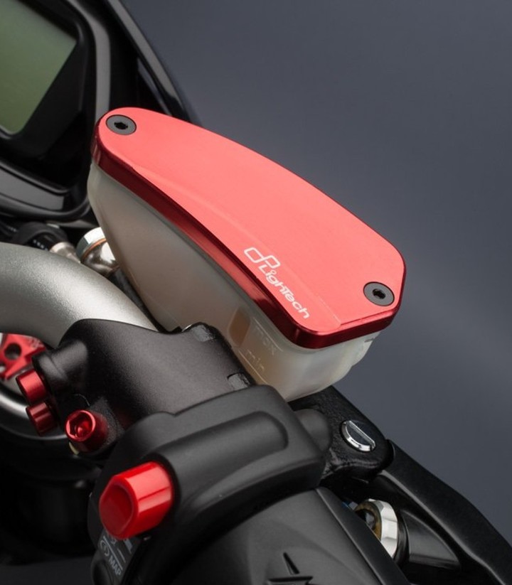 Bouchon de réservoir de liquide de frein et d'embrayage LighTech rouge pour several Ducati and MV Agusta models