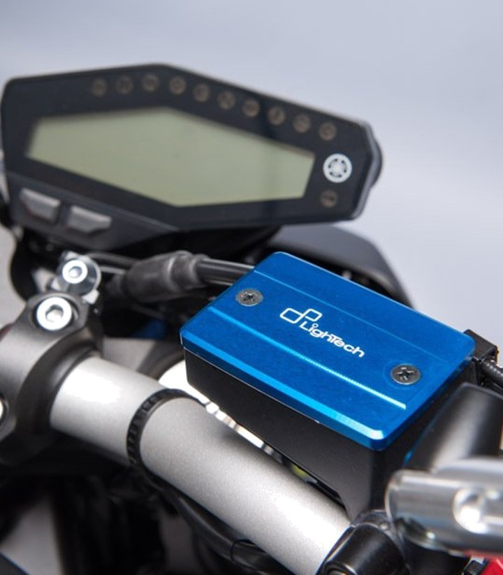 Tampa da bomba de travão dianteiro LighTech em azul-cobalto para several Honda and Yamaha models