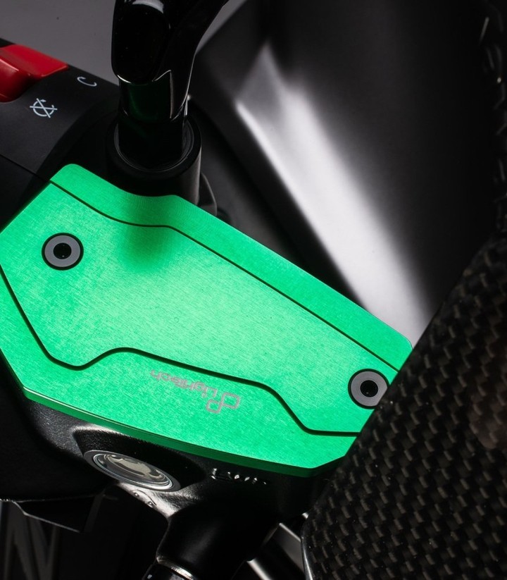 Tapa de Bomba de Freno Delantero LighTech en Verde para varios modelos de Kawasaki
