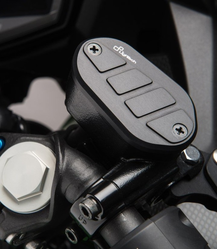 Tampa da bomba de travão dianteiro LighTech em preto para Kawasaki Ninja 400 (18-23), Z 400 (17-23)
