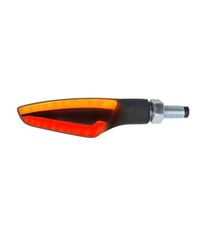 Set di indicatori di direzione LED 935 LighTech con luce posteriore e luce stop, neri