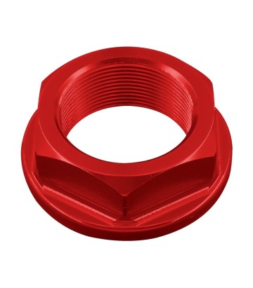 Tuerca de Dirección LighTech M25 x 1 en Rojo para varios modelos de Kawasaki y Triumph