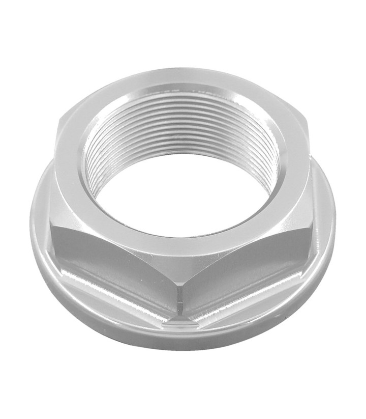 Écrou de colonne de direction LighTech M25 x 1, coloris argenté pour several Kawasaki and Triumph models
