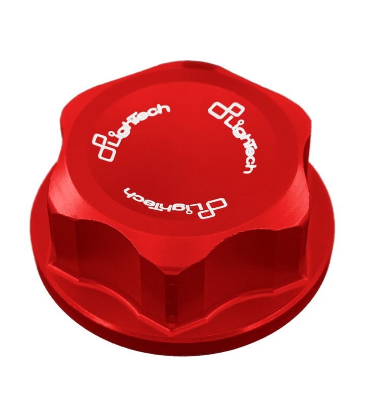 Balhoofdmoer LighTech M22 x 1 in rood voor several Suzuki and Yamaha models