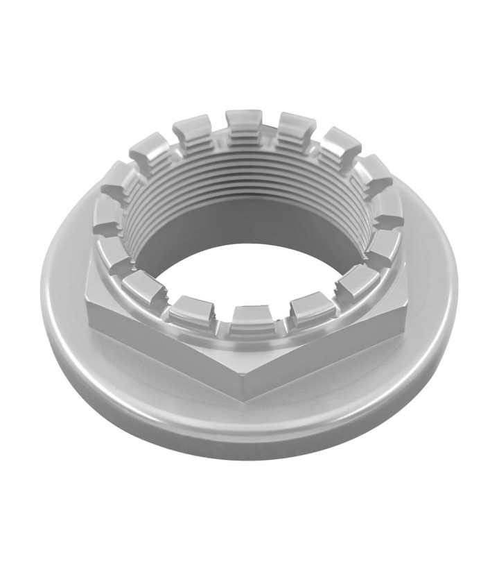 LighTech Rear Wheel Nut M38 x 1.5 in Silver for Ducati 748/916/996/998 (96-01), Hypermotard 1100 (07-12)