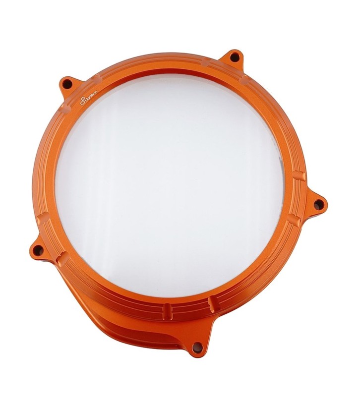 LighTech Clear Clutch Cover in Orange for KTM Super Duke 1290 R (20-23) / 1390 R (24-25)