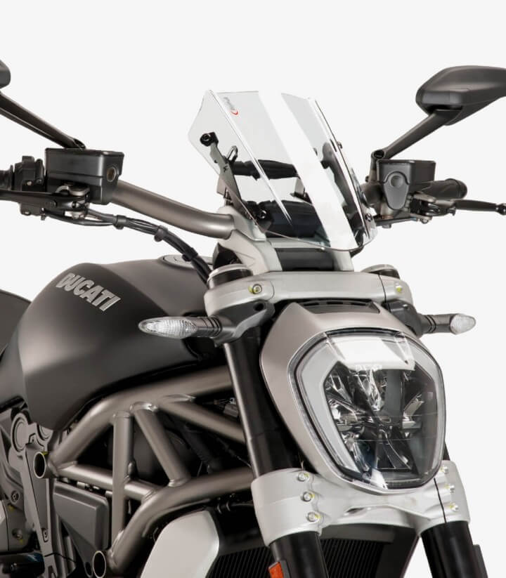 Ducati X Diavel/S Puig Naked New Generation Sport Transparent Windshield 8921W