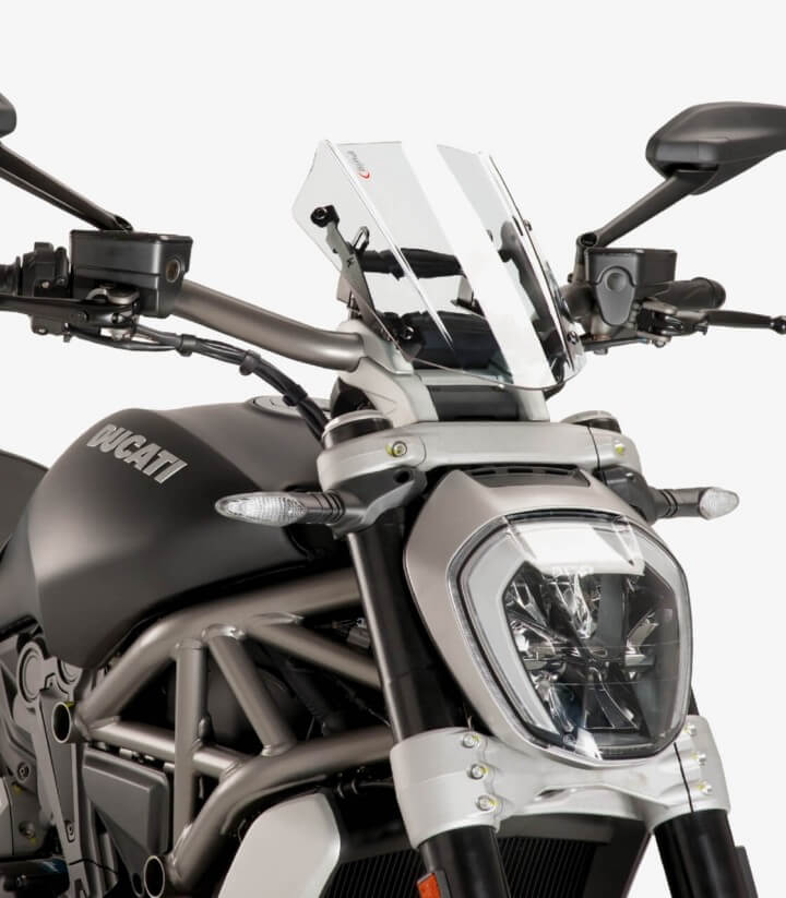 Windschild Puig New Generation Sport verstellbar Ducati X Diavel (16-24) Klar 8921W