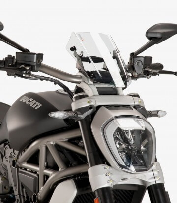 Windschild Puig New Generation Sport verstellbar Ducati X Diavel (16-24) Klar 8921W