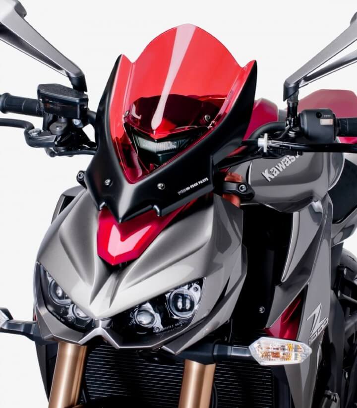 Kawasaki Z1000/R Puig Naked New Generation Touring Red Windshield 7514R