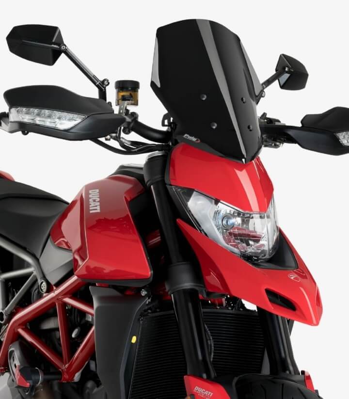 Windschild Puig New Generation Sport Ducati Hypermotard 950 (19-26) Schwarz 3634N