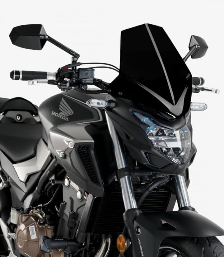 Windschild Puig New Generation Touring Honda CB500F (16-24) Schwarz 3657N
