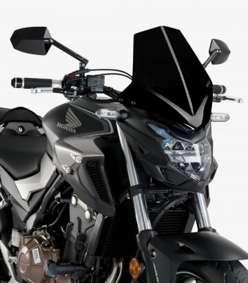 Honda CB500F Puig Naked New Generation Touring Black Windshield 3657N