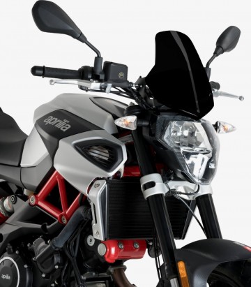 Aprilia Shiver 750 (2007 - 2009), Shiver 900 (2017 - 2020) Puig New Generation Sport Black Windshield 3767N