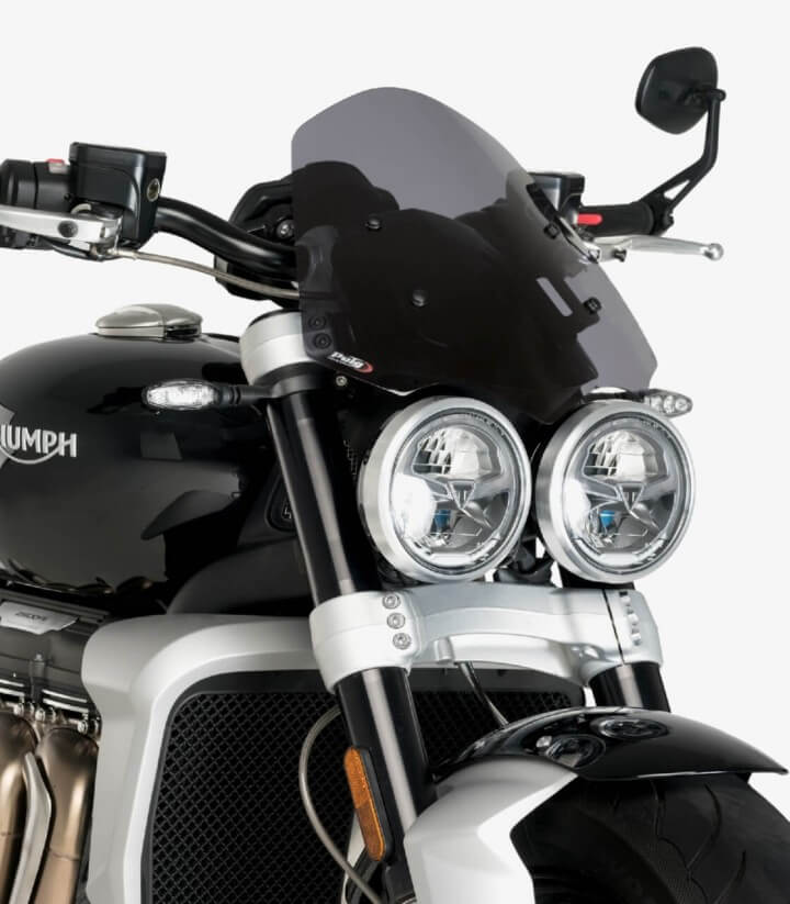 Windschild Puig New Generation Touring Triumph Rocket 3R (20-24), Rocket III Storm GT/R (20-25) Dunkel getönt 20283F