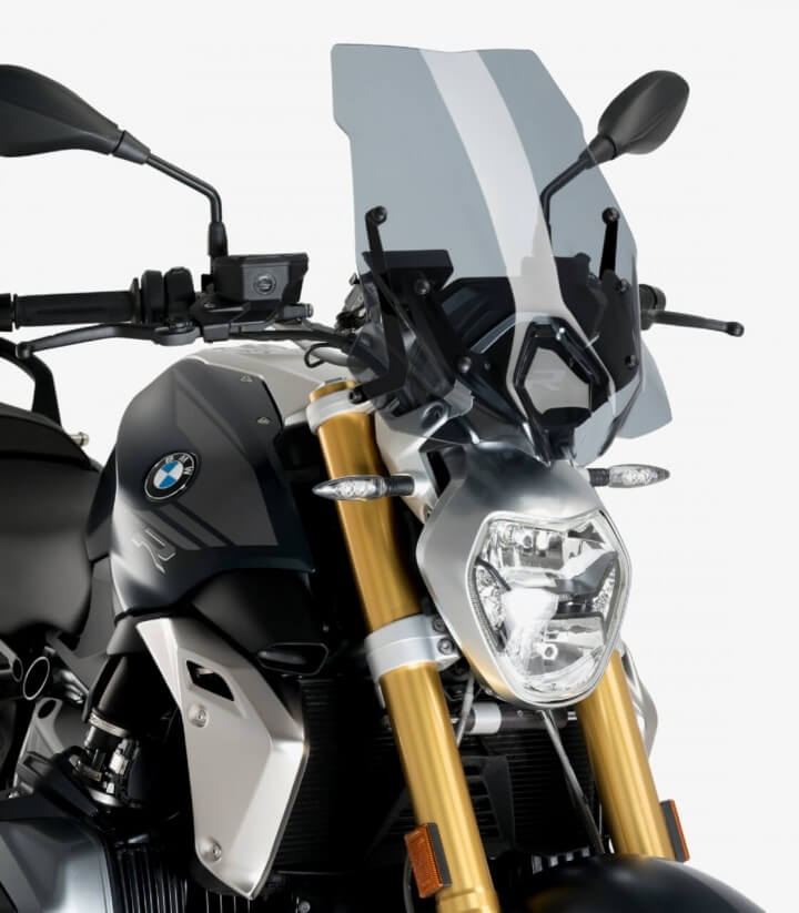 BMW R1250R Puig Naked New Generation Touring Smoked Windshield 3626H