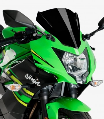 Windschild Puig Z-Racing Kawasaki Ninja 125 (19-26) Schwarz 3539N
