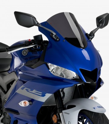 Windschild Puig R-Racer Yamaha YZF-R3 (19-26) Dunkel getönt 3737F