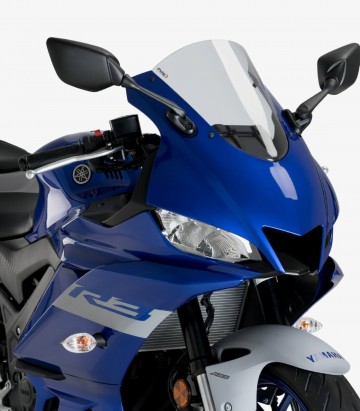 Yamaha YZF-R3 Puig Racing Transparent Windshield 3737W