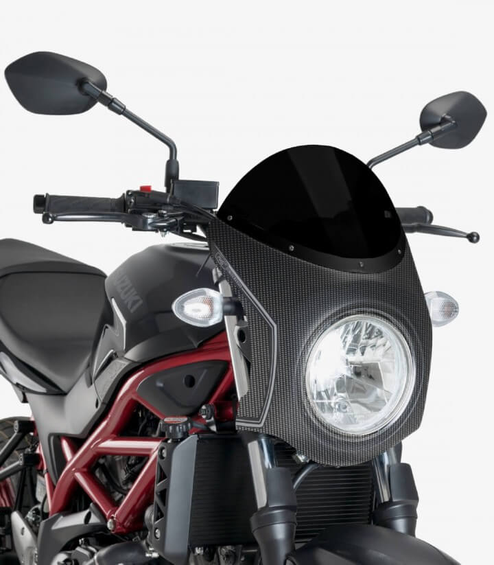 Windschild Puig Retro Suzuki SV650 (16-25) Schwarz 3170N