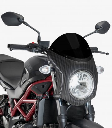 Windschild Puig Retro Suzuki SV650 (16-25) Schwarz 3170N