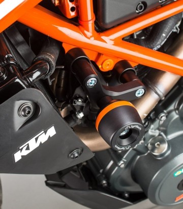 LighTech Shock-Absorbing Frame Sliders 10 mm Spacer for KTM Duke 125 (17-21), Duke 390 (17-22)