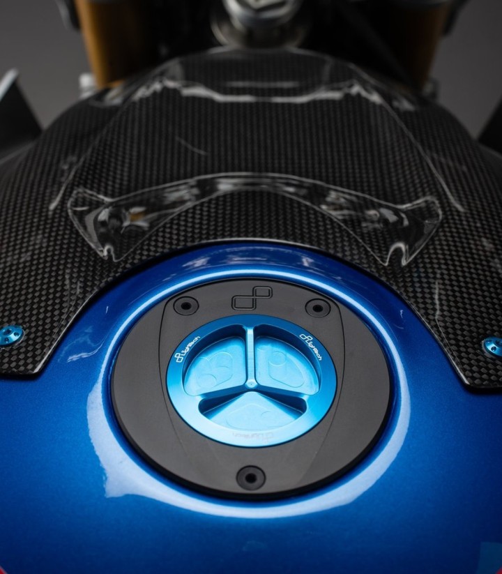 Tappo serbatoio a vite LighTech blu cobalto per BMW S 1000 R (14-19), S 1000 RR (09-22)