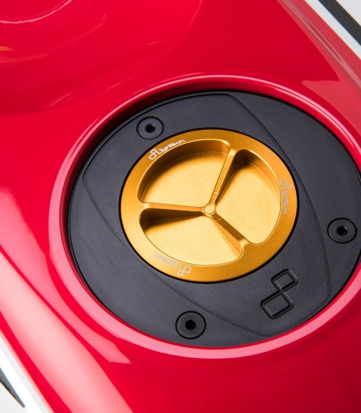 Tampão de depósito roscado LighTech em dourado para vários modelos de Ducati e Yamaha