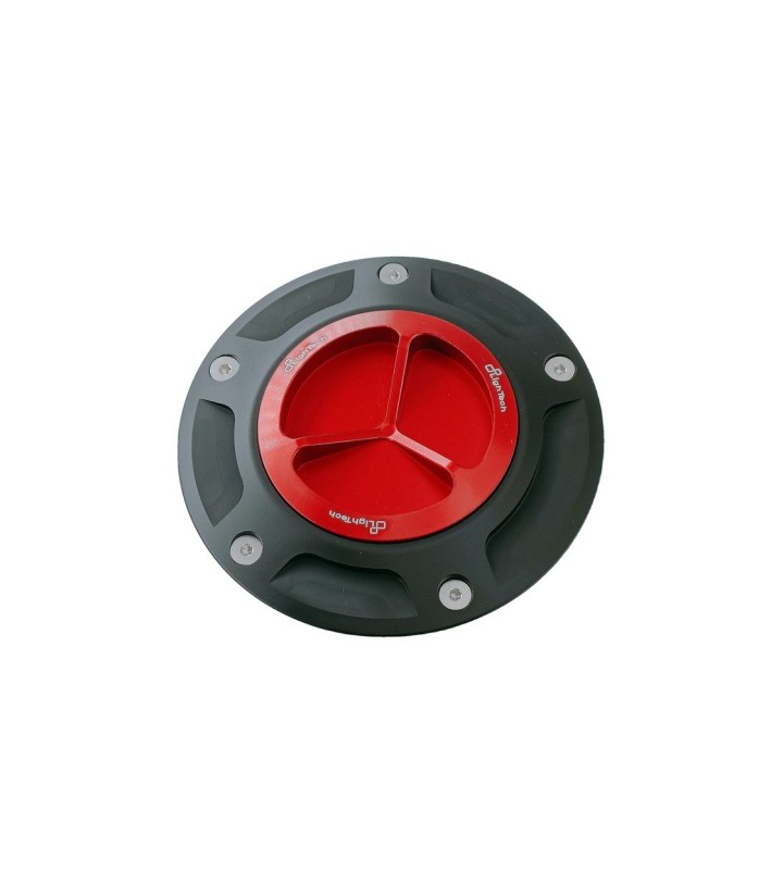 Tampão de depósito roscado LighTech em vermelho para vários modelos de Aprilia e Ducati