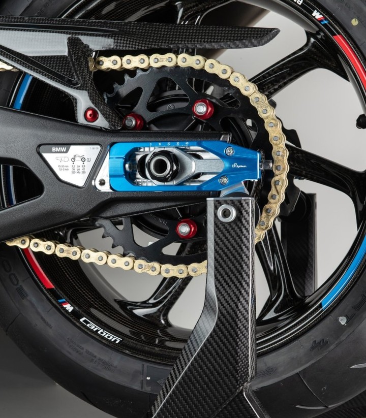 Tensores de corrente LighTech em azul-cobalto para BMW M 1000 R/RR (22-24), S 1000 R (21-25), S 1000 RR (19-25)